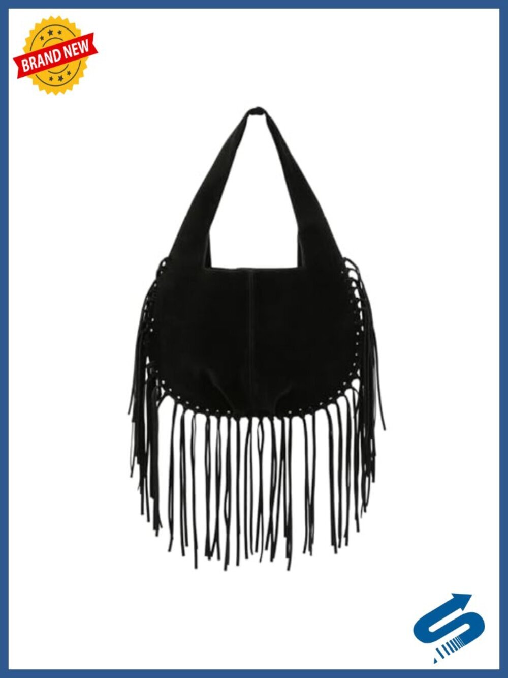 Faux Suede Leather Fringe Tassel Shoulder Purse Western Handbag Boho